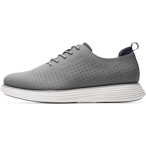 ⚡ Men\'s Grey Pu Max Flex Fashion Dress Sneakers Oxfords Classic Casual Shoes main image 5